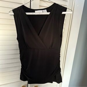Worthington Black V-Neck Sleeveless Blouse